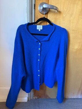 Things Between Women's Cobalt Blue Button-Front Cardigan